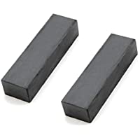 first4magnets diámetro Imán de Ferrita con 4-2 kg de Fuerza- Gris- 70 x 20 x 15 mm- 2 Unidades